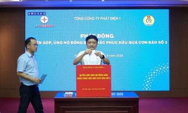 Cán bộ công nhân viên trong toàn EVNGENCO1 đóng góp ít nhất 1 ngày lương để ủng hộ đồng bào bị thiệt hại do thiên tai, bão lụt