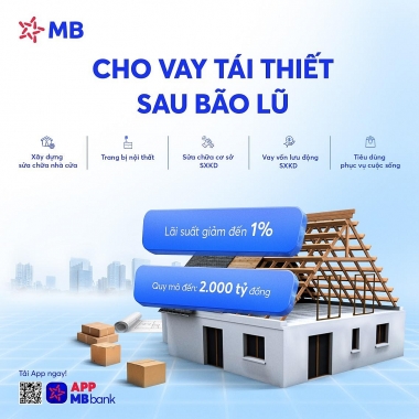 MB triển khai gói vay 2000 tỷ đồng hỗ trợ tái thiết cuộc sống cho khách hàng ảnh hưởng vùng bão lũ