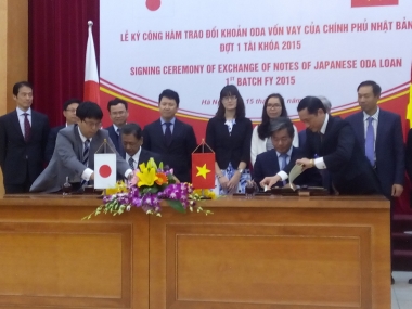 95 tỷ Yên vốn ODA của Nhật Bản viện trợ cho Việt Nam đợt 1 năm tài khóa 2015