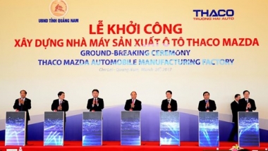 Khởi công Nhà máy ô tô THACO Mazda 520 triệu USD tại Quảng Nam