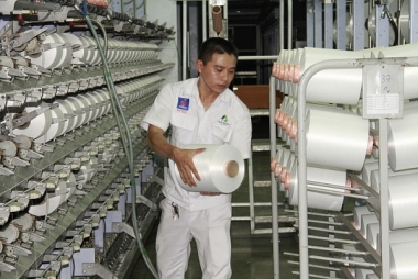 Nhà máy xơ sợi Đình Vũ đưa thêm 2 dây chuyền sản xuất sợi DTY vào vận hành