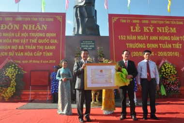 Long trọng tổ chức Lễ kỷ niệm 152 năm Ngày Anh hùng dân tộc Trương Định tuẫn tiết