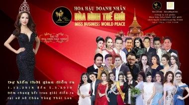 Chính thức trình làng sân chơi đẳng cấp mới Hoa hậu Doanh nhân hòa bình thế giới 2019