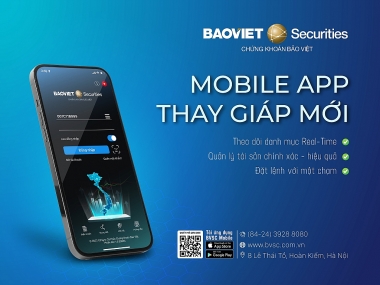 Chứng khoán Bảo Việt nâng cấp ứng dụng điện thoại BVSC Mobile, thêm nhiều tính năng mới