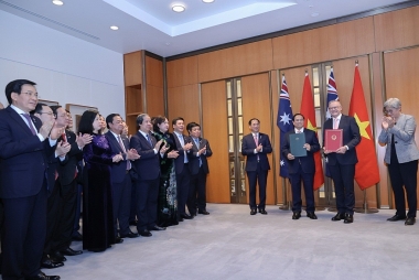 Nhiều khuôn khổ hợp tác được thiết lập và ký kết, nâng quan hệ đối tác Việt Nam - Australia và New Zealand lên tầm cao chiến lược mới