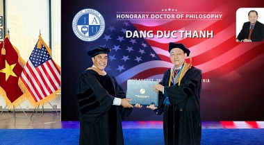 CEO Đặng Đức Thành trở thành tiến sĩ danh dự của Trường Đại học Quốc tế Hoa Kỳ (IAU)