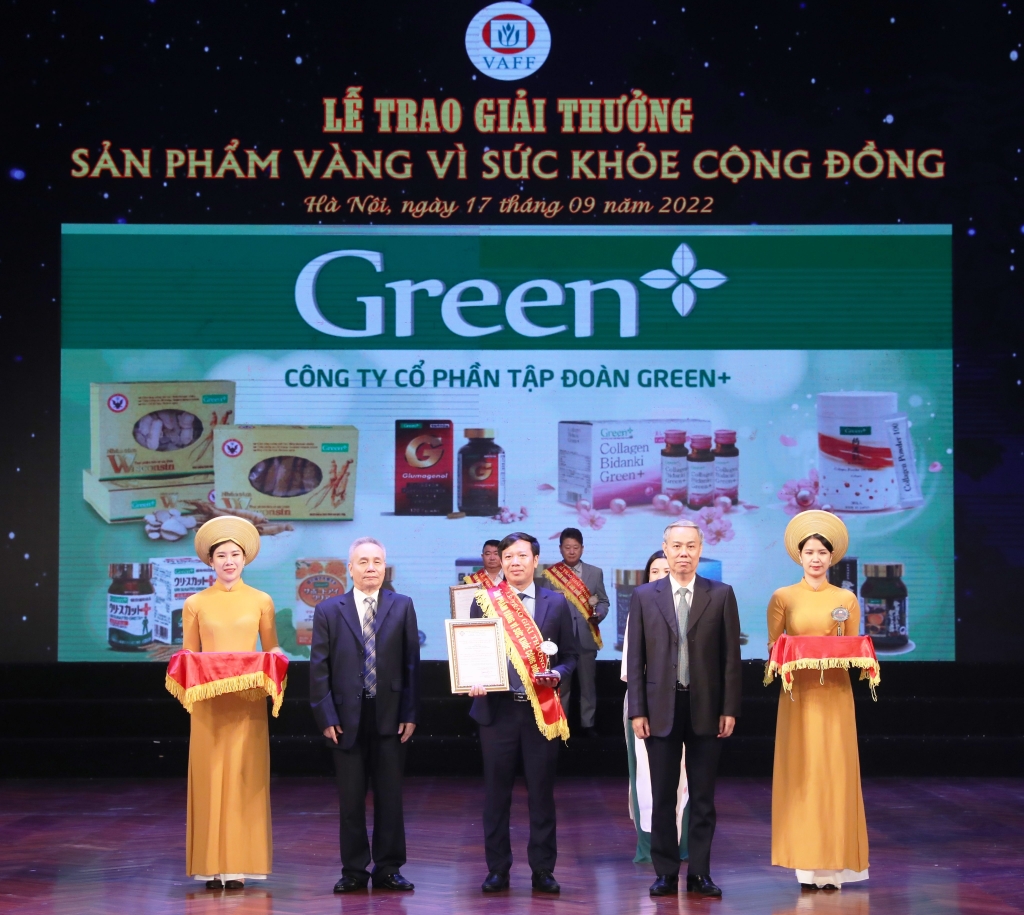 GREEN+ nhận huy chương “Sản phẩm vàng vì sức khỏe cộng đồng” năm 2022