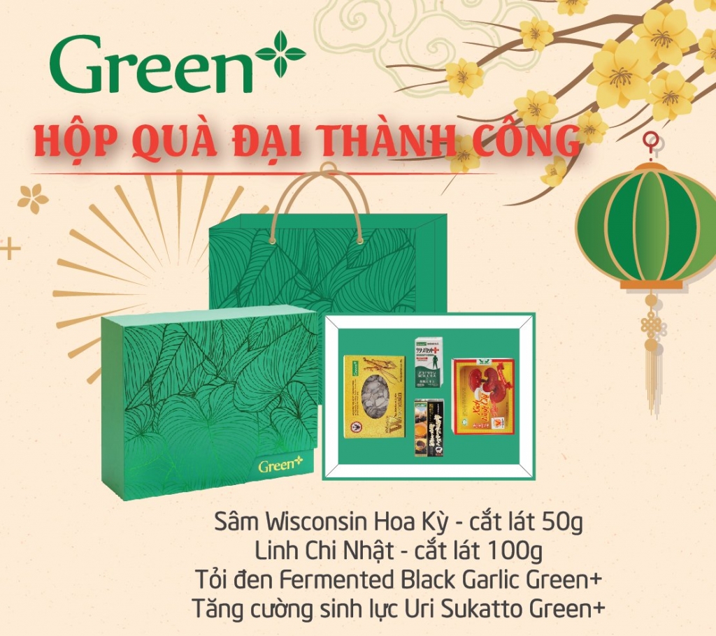 Hộp quà tặng sức khoẻ từ Green+: Lựa chọn tinh tế cho mùa Tết sum vầy