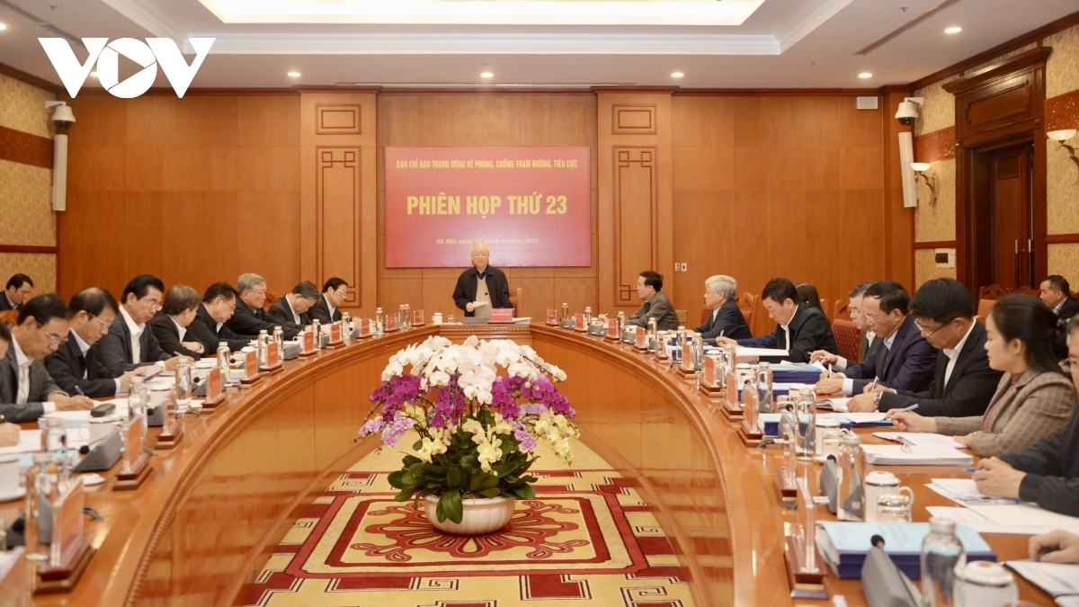 Tổng Bí thư Nguyễn Phú Trọng chủ trì phiên họp Ban Chỉ đạo Trung ương về phòng, chống tham nhũng, tiêu cực