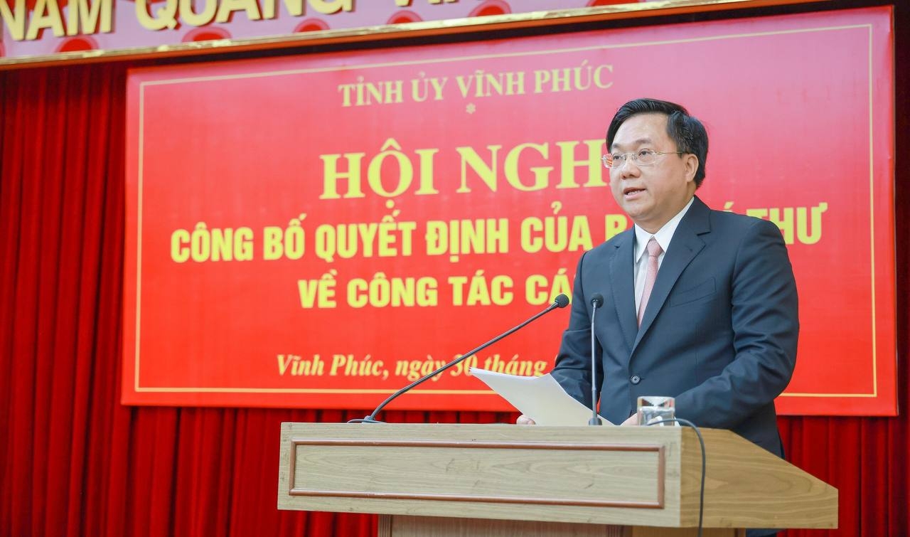 Ban Bí thư điều động, chỉ định Thứ trưởng Trần Duy Đông giữ chức Phó Bí thư Tỉnh ủy Vĩnh Phúc