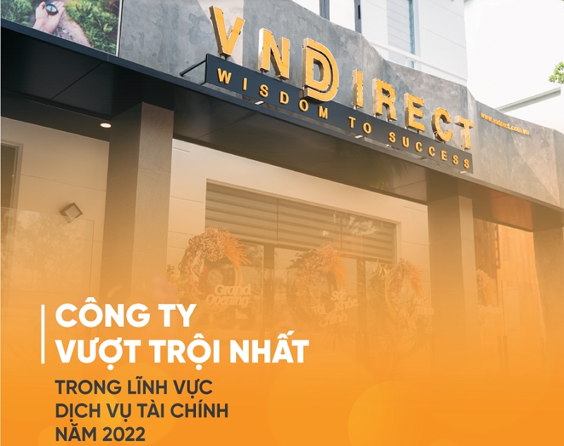 VNDIRECT được bình chọn là Công ty vượt trội nhất Việt Nam về dịch vụ tài chính năm 2022