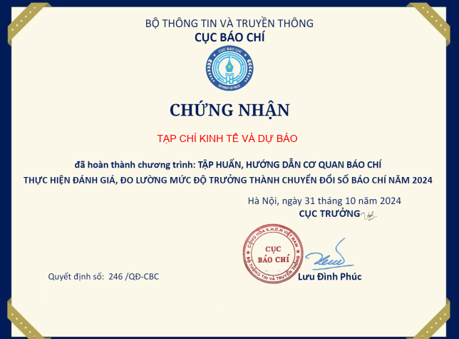 Tạp chí Kinh tế và Dự báo đạt mức Tốt về chuyển đổi số năm 2024