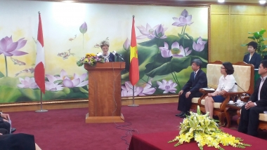 Thụy Sỹ cam kết hỗ trợ 92 triệu USD vốn ODA cho Việt Nam