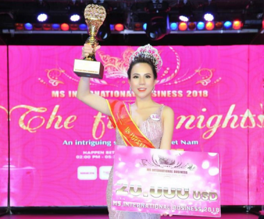 CEO Công ty TNHH Tass Care Lê Đỗ Minh Thảo giành ngôi vị cao nhất của Hoa hậu Doanh nhân quốc tế 2018