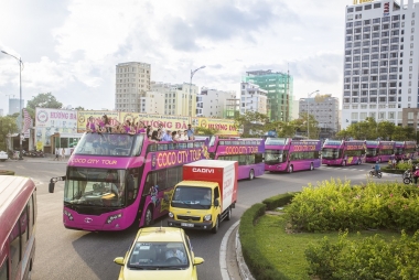 Tuyến xe buýt mui trần Coco Bus Tour - Lộ trình N2 chính thức hoạt động tại Đà Nẵng