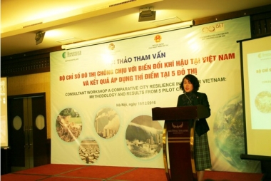 Xây dựng Bộ chỉ số đô thị chống chịu với biến đổi khí hậu tại Việt Nam