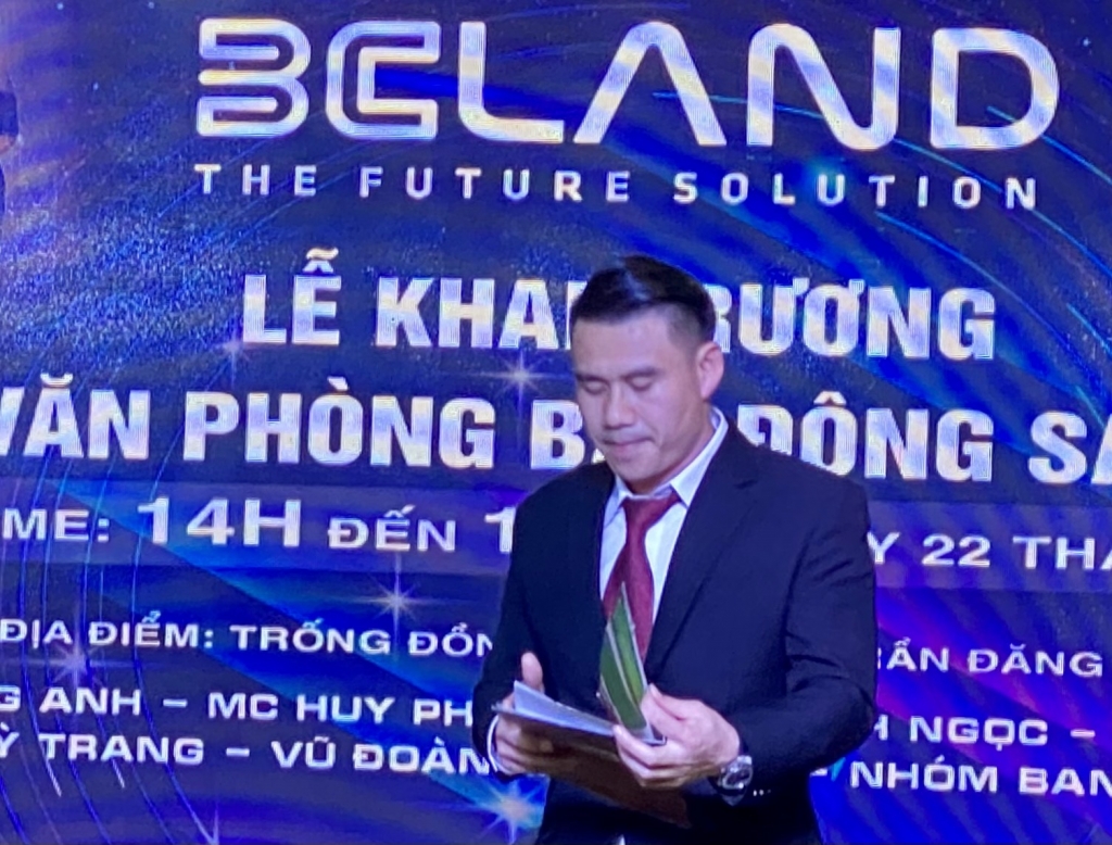 Ông Lương Minh Nghị - Phó Chủ tịch Hội đồng quản trị kiêm Tổng Giám đốc Công ty cổ phần Tập đoàn BCLAND phát biểu tại buổi lễ