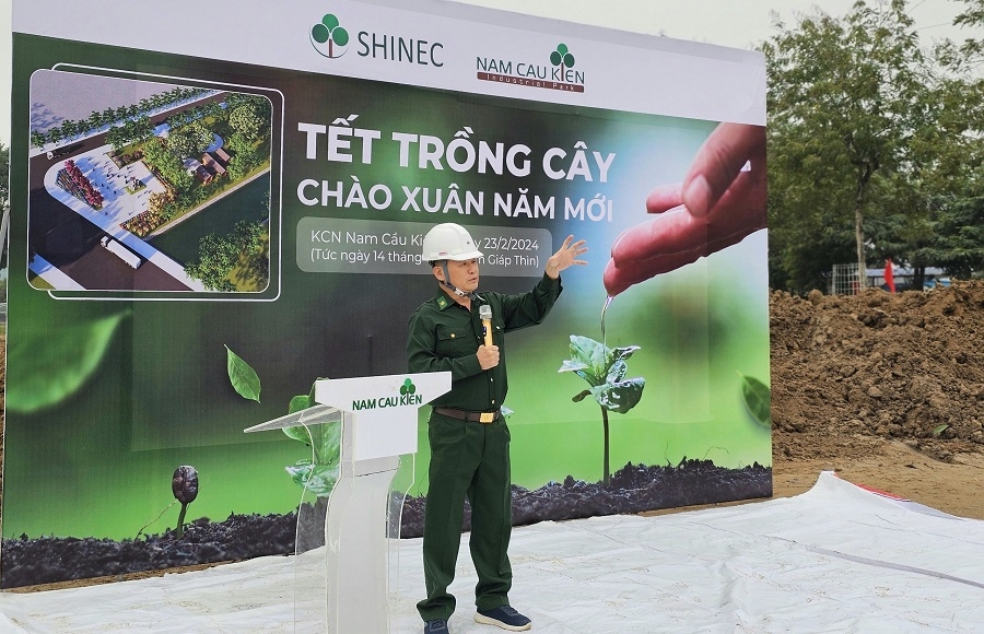 Tưng bừng khí thế Ngày hội "Tết trồng cây 2024” tại KCN sinh thái Nam Cầu Kiền