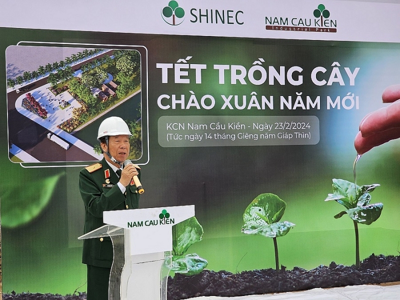 Tưng bừng khí thế “Ngày hội Tết trồng cây 2024” tại KCN sinh thái Nam Cầu Kiền