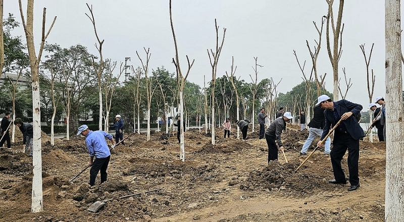 Tưng bừng khí thế “Ngày hội Tết trồng cây 2024” tại KCN sinh thái Nam Cầu Kiền