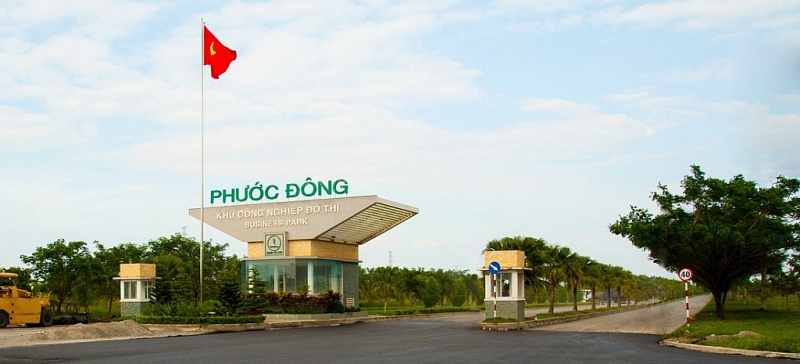 Cổng ngoài KCN Phước Đông, tỉnh Tây Ninh
