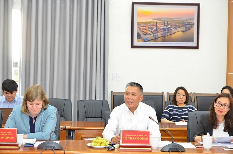 Vụ trưởng Lê Thành Quân phát biểu tại buổi làm việc với Ban Quản lý KKT Hải Phòng