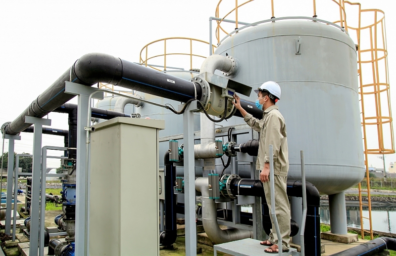 Hệ thống xử lý nước thải tiêu chuẩn loại A với công suất 10.000 m3ngày đêm tại KCN Bá Thiện 2