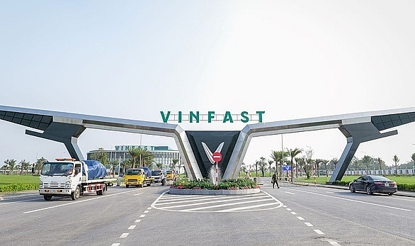 Tổ hợp nhà máy sản xuất ô tô, xe máy điện VinFast được xây dựng tại Khu công nghiệp Đình Vũ – Cát Hải (Hải Phòng)