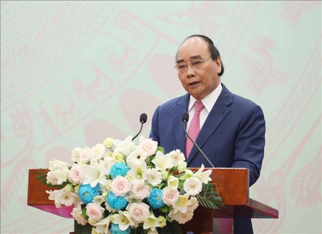 Chủ tịch nước Nguyễn Xuân Phúc phát biểu tại buổi lễ