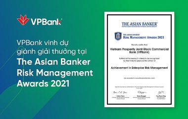 VPBank lần thứ 2 nhận giải thưởng quản trị rủi ro cấp châu lục