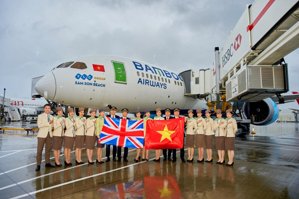 Bamboo Airways công bố đường bay thẳng Việt Nam - Vương quốc Anh