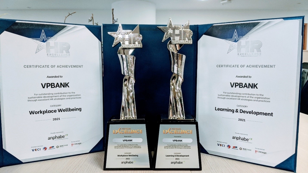 Chọn con người là tài sản quý nhất, VPBank ghi danh 2 giải thưởng tại HR Excellence 2021