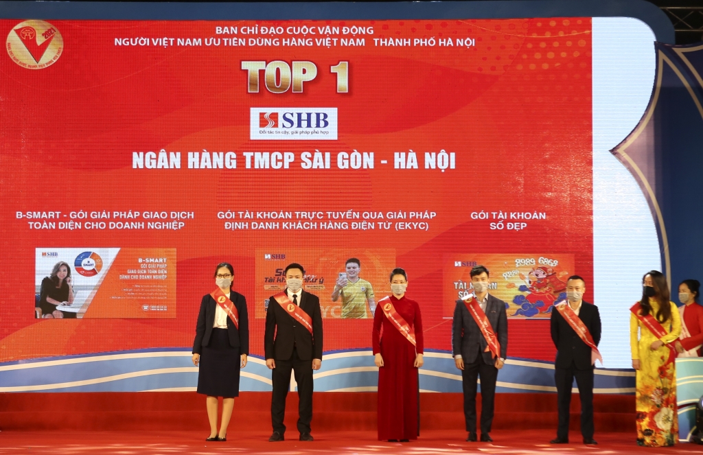 Lần thứ 5, sản phẩm của SHB được vinh danh “Hàng Việt Nam được người tiêu dùng yêu thích nhất”
