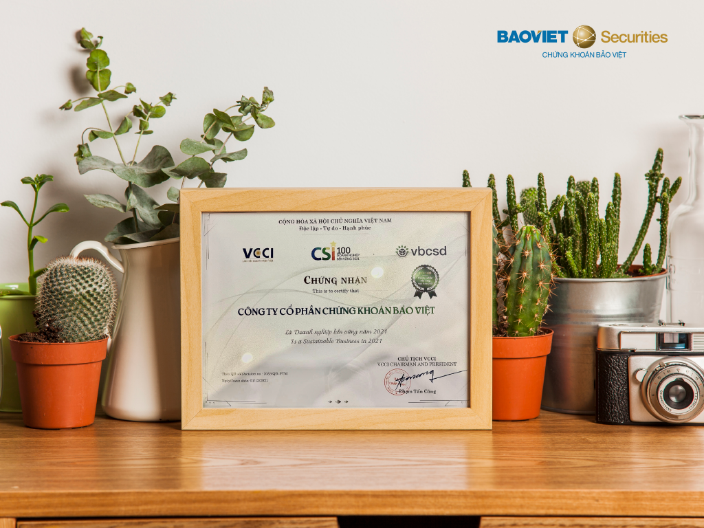 BVSC: Năm thứ tư liên tiếp được vinh danh TOP 100 doanh nghiệp bền vững 2021