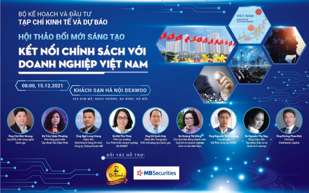 10 diễn giả sẽ tham dự Hội thảo: “Đổi mới sáng tạo, kết nối chính sách với doanh nghiệp Việt Nam”