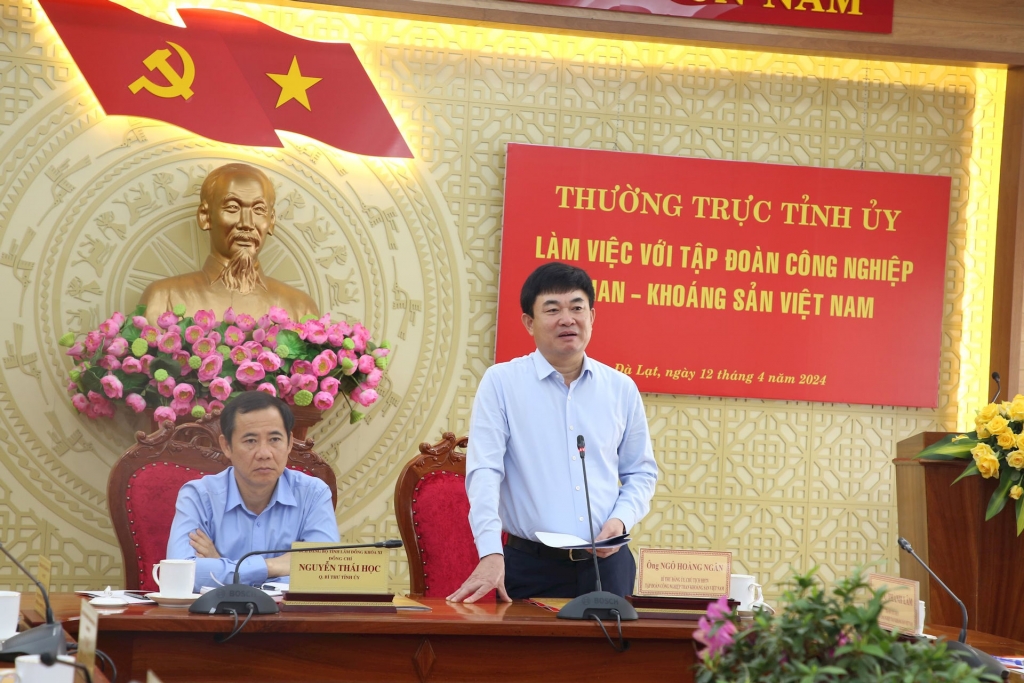 Lãnh đạo Tập đoàn Công nghiệp Than – Khoáng sản Việt Nam làm việc với Tỉnh ủy Lâm Đồng về đẩy mạnh đầu tư sản xuất kinh doanh trên địa bàn Tỉnh
