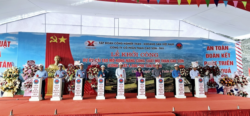 TKV chính thức khởi công dự án cải tạo mở rộng nâng công suất mỏ than Cao Sơn