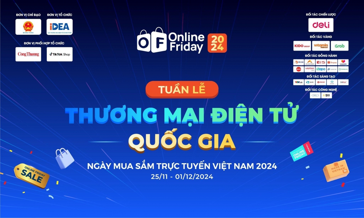 Khai mạc Chương trình Ngày mua sắm trực tuyến Việt Nam Online Friday 2024: Bước tiến mạnh mẽ của hàng Việt trong kỷ nguyên thương mại điện tử