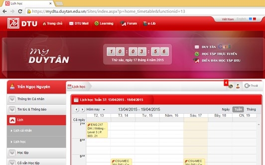 Nghiên cứu về sự hài lòng của sinh viên Trường Đại học Duy Tân khi sử dụng hệ thống myDTU