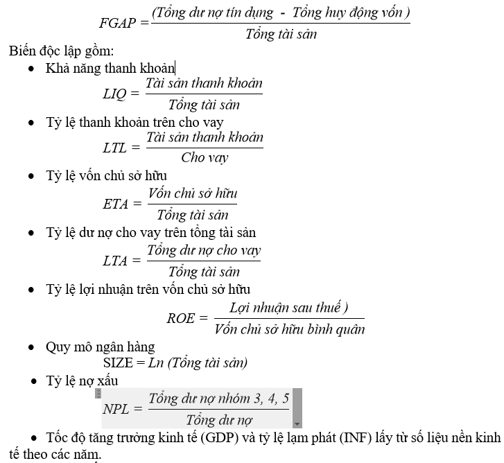 Các nhân tố tác động đến rủi ro thanh khoản của các ngân hàng thương mại Việt Nam